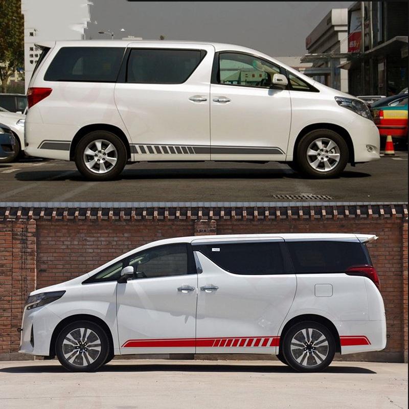 Toyota Alphard Side Skirt Decal - Personalized Car Scratch Decoration