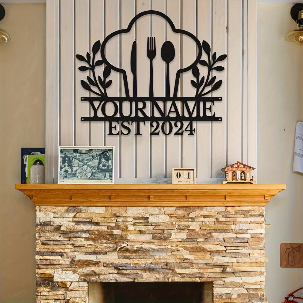 Custom Metal Wall Art Sign Durable Black Decor for Home Kitchen Mom Festival Indoor Only