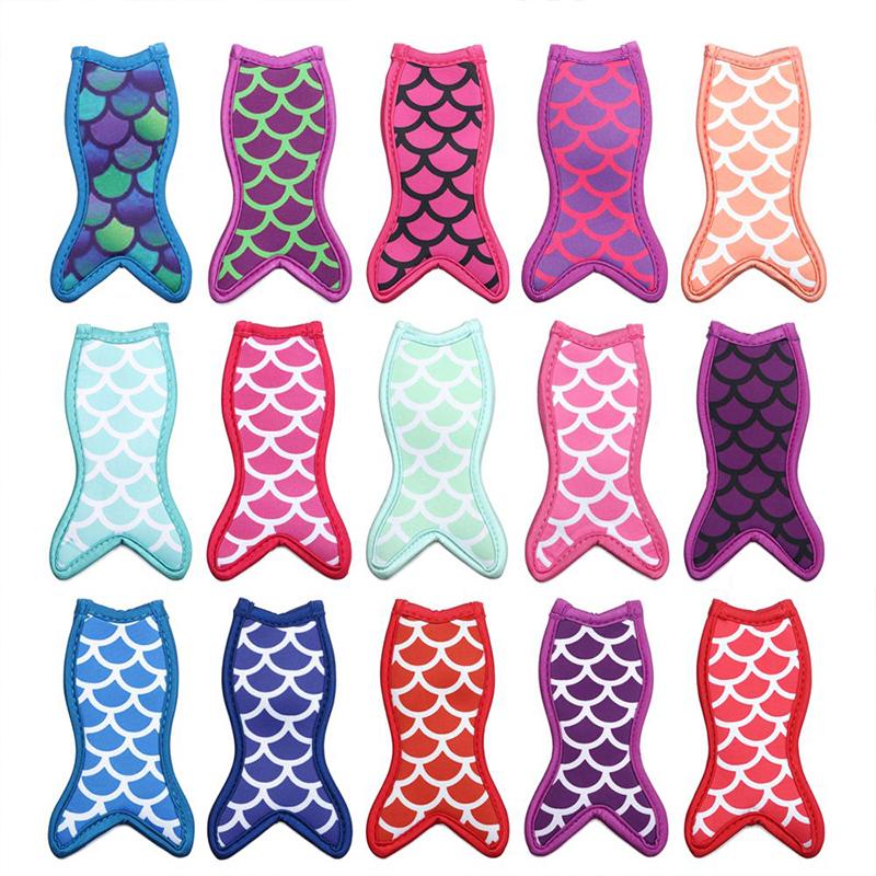 1PC Keep Cooled Icy Pole Holder Popsicle Cover Fish Tail Reusable Colorful