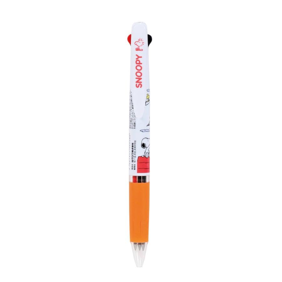 Snoopy Ballpoint 3 Jetstream Made In Set B Name Pen, Colors, 0.5mm, Japan, (Ballpoint Pen, Sticker)