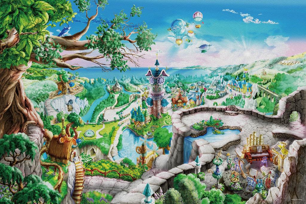 Yanoman In Jigsaw Puzzle Morning World with and Piece Request Postcard (Yanoman) [Made Japan] 1000-Piece Canvas-Style (50x75cm) 10-1480 Glue, Spatula,