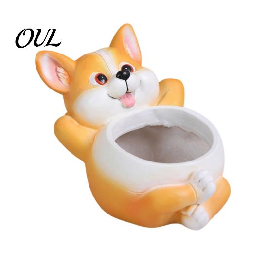 Süße Katzen Pflanzgefäße für Sukkulenten Fischfressende Pflanzgefäße, Blumentopf mit Drainage, Lustige Kreativ geformte Blumen Corgi Sukkulenten, Zimmerpflanzen,