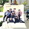 BTS 3D Kpop Bangtan Boys Couverture de lit Bureau Maison Randonnée Pique-nique Couette Épaisse Couvre-lit Tendance Couverture en Flanelle
