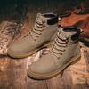 Outdoor Men Boots Handmade Winter Plush Snow Shoes Suede Genuine Leather Ankle Motorcycle Boots Upscale Military Men Shoes