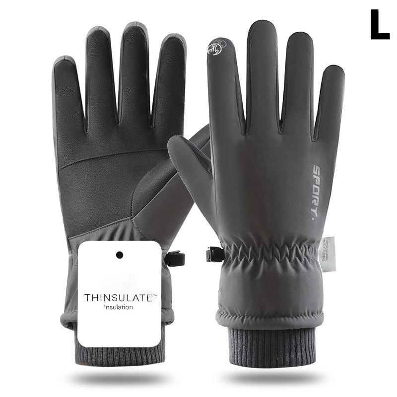 All-Weather Touchscreen Gloves for Men Waterproof Winter Gloves for Running, Cycling, Motorcycle&Daily Commute Warm Fleece Lined