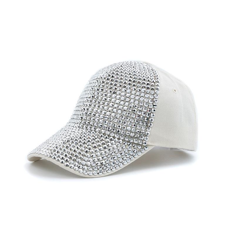 Sunshade new Korean trendy full diamond baseball cap neutral wind foreign trade rhinestone adult wide-brimmed hat
