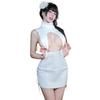 Sweater Cosplay Costume Sexy Open Chest Open Back Backless Back Ribbon Extreme Cute High Neck Adult Crossdressing One Size Fits All [RPFLQ]