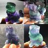 Stunning Natural Fluorite Crystal Dog Hand-carved Ornament For Elegant Home Decor Collections