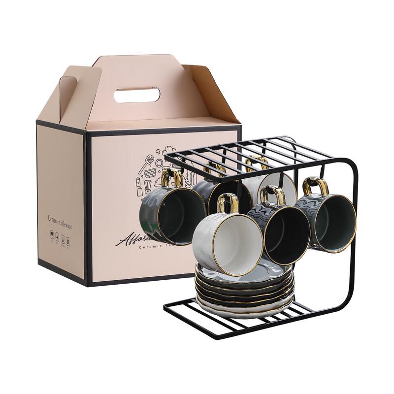 Guyou Leichter Luxus Europäischer Stil Keramik Kaffeetasse mit Untertasse