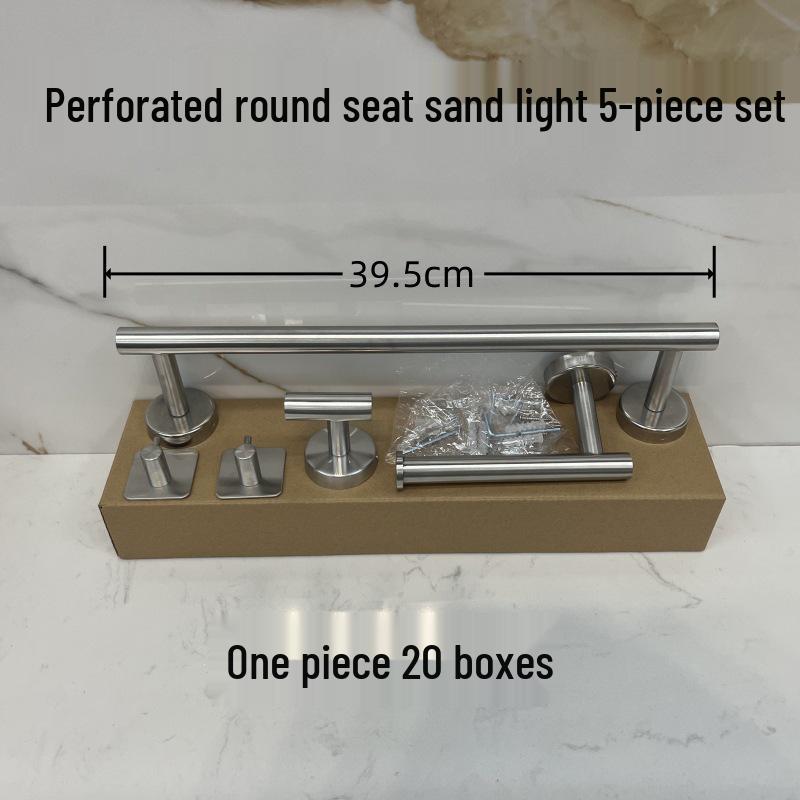 Stainless Steel No-Drill Wall-Mounted Towel and Toilet Paper Holder