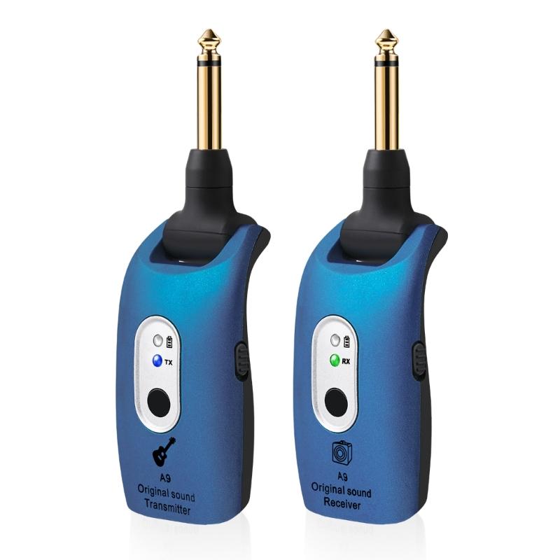 2.4GHz Wireless Guitar Transmitters Receiver Rechargeable Low Noises Sound Wireless Transmitters Receiver Easy to Use