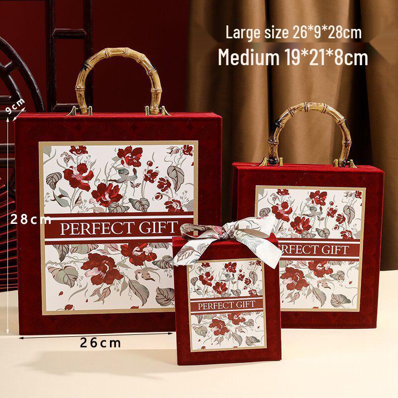 Bamboo Handbag Bridesmaid Gift Box - Wedding Favor & Candy Box