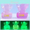 Adorable Glowing Cactus Resin Miniature Desk Car Decoration In 7 Colors