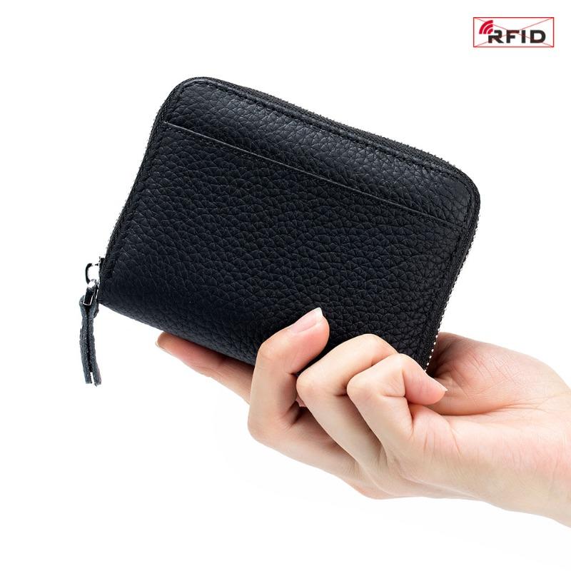 Neue japanische Stil RFID Anti-Diebstahl Bürstenorgan Kartenetui große Kapazität Leder Multi-Kartenhalter Münzbeutel Großhandel