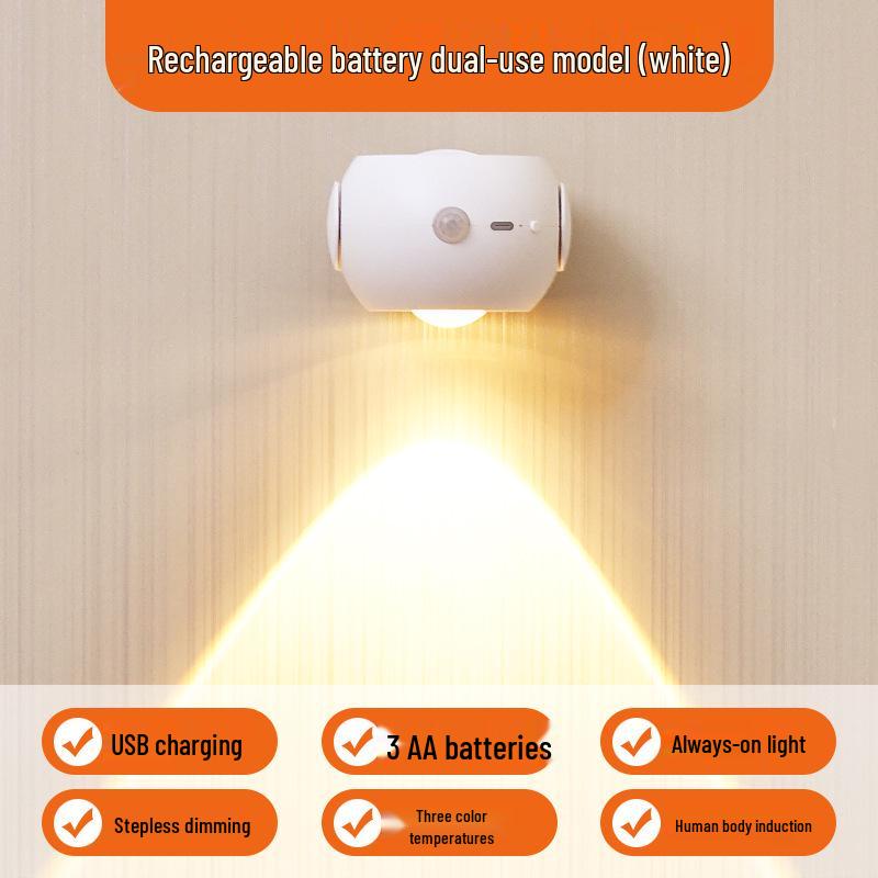 Magnetic Bedside Charging Night Light with Motion Sensor and Sunset Ambience