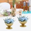 10 Pcs Mini Gold Flower Vases 6.7cm Tall, Bright Golden Metal Vases for Table Centerpieces, Small Flower Arrangement Pots