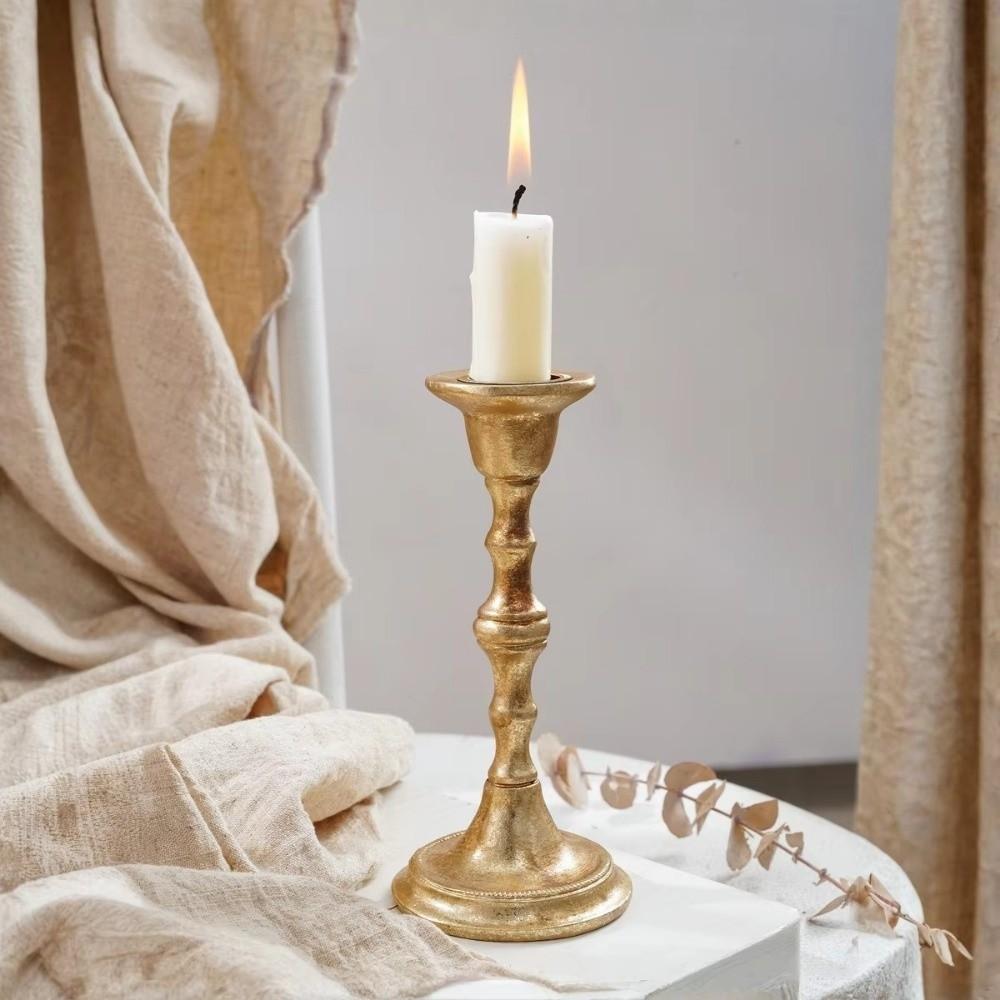 Creative Resin Candlestick European Style Bamboo-shaped Candle Holder Candle Stand Base Candlelight Dinner Props