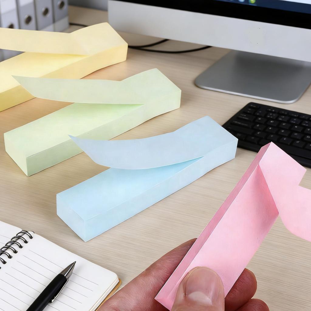 400 Sheets/Pack Small Rectangle Colorful Sticky Notes – Perfect for Students, Home, School & Office Use