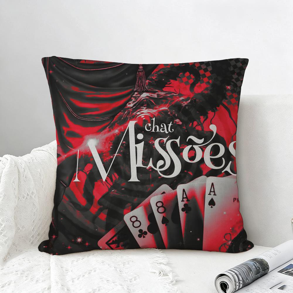 Casino Chances Casino Cushion Cover Natural Linen Pillowcase Set AllinOne Decor for Sofa Bedroom Chair