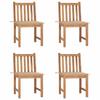 VidaXL Set of 4 Garden Chairs with Cushions, Patio Seats, Dining Chairs, Outdoor Patio Furniture, 3073091