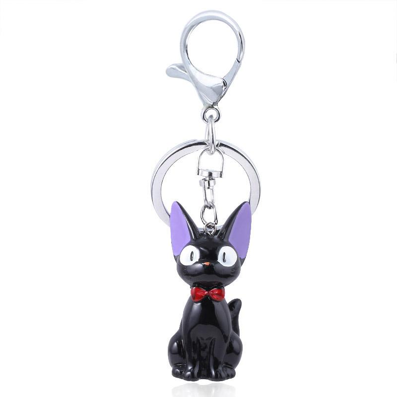 Anime Cute Black Cat Keychain Cartoon Cosplay Home delivery Props Pendant Keyring Wen Women Backpack Jewelry Accessories Gift