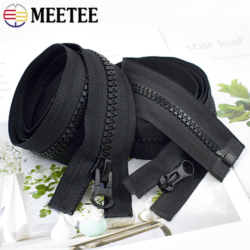 5# 8# 60-300cm Langer Harz-Reißverschluss Nähreißverschlüsse mit Einzel-/Doppel-Schiebern Reißverschluss für Zelt Jacke Kleidung Reparaturzubehör