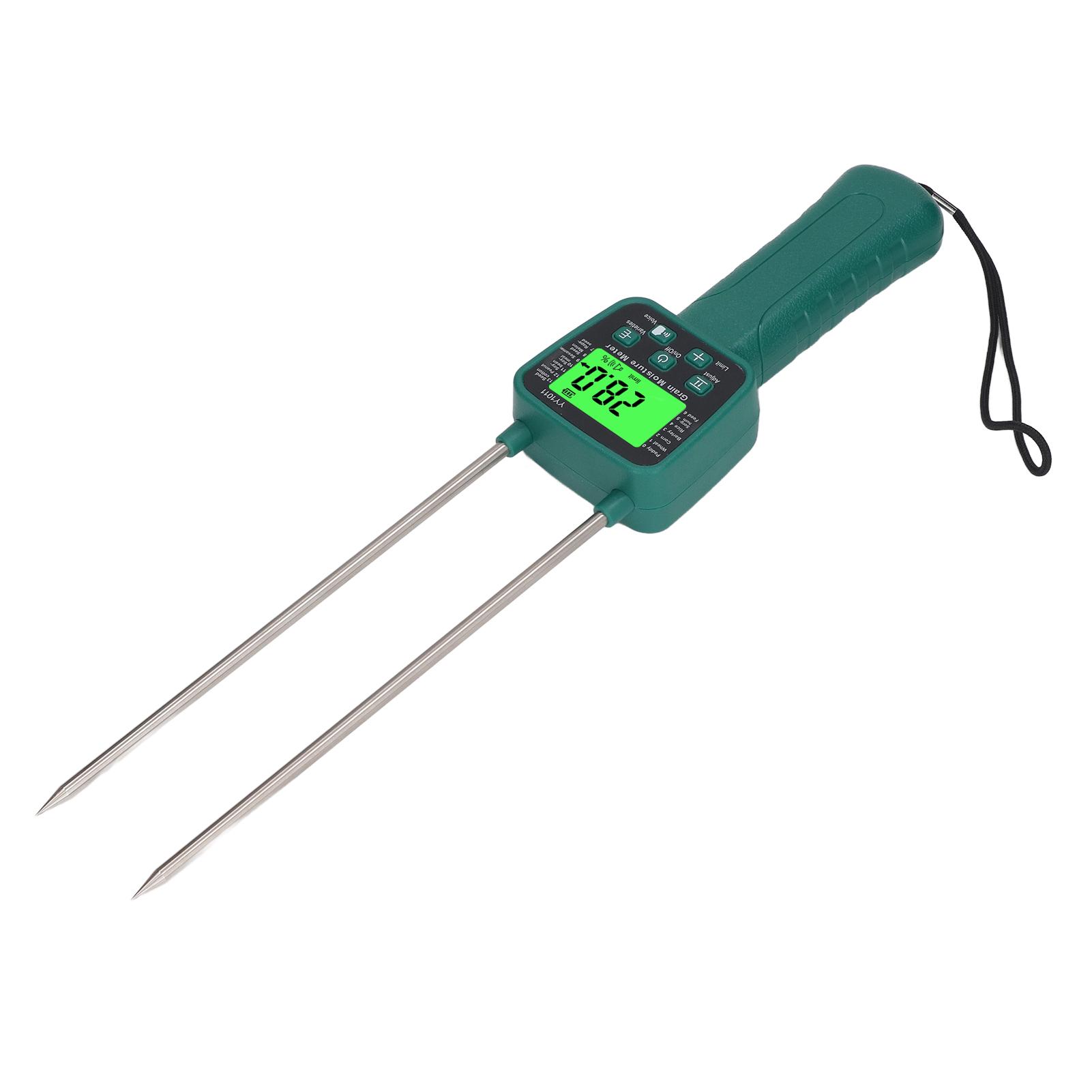 

Влагомер для сена, измеритель влажности зерна пшеницы и сои, ЖК-дисплей с голосовым вещанием