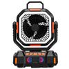 Camping Fan with Light Portable Hanging Standing Oscillating Rechargeable Tent Fan,20000-40000mAh