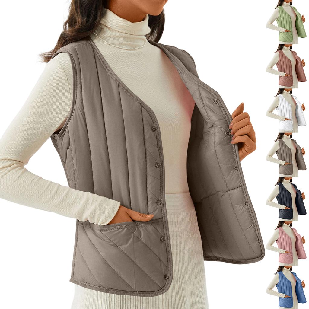 Women's Fashion Light Jacket Stand Collar Multicolor Zipper Button Coat