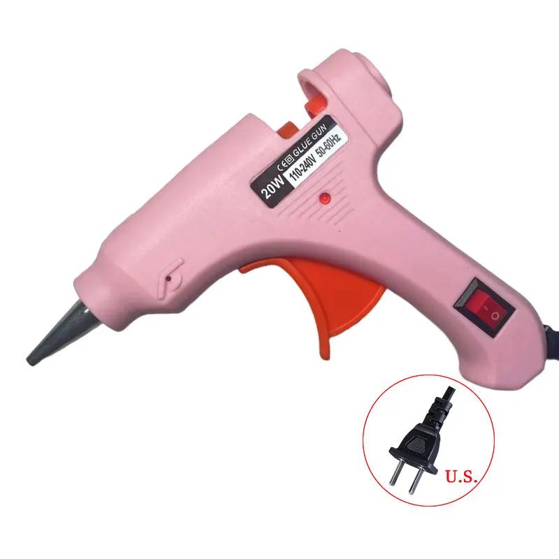 20W Hot Melt Glue Gun with 7mm Glue Sticks Mini Household Heat Temperature Thermo Tool Industrial Repair Tools Gun