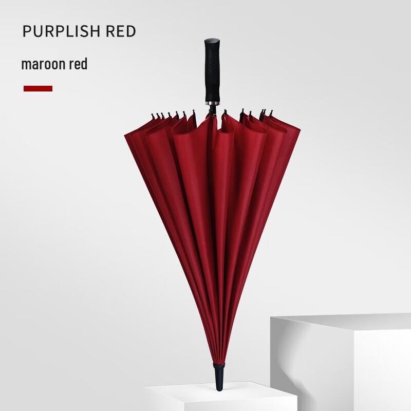 Maple Leaf Semi-Automatic 16-Rib Windproof Business Umbrella