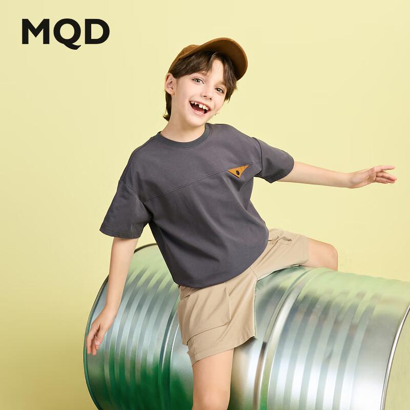 MQD Boy s Summer Letter Print Short Sleeve T-Shirt 130cm