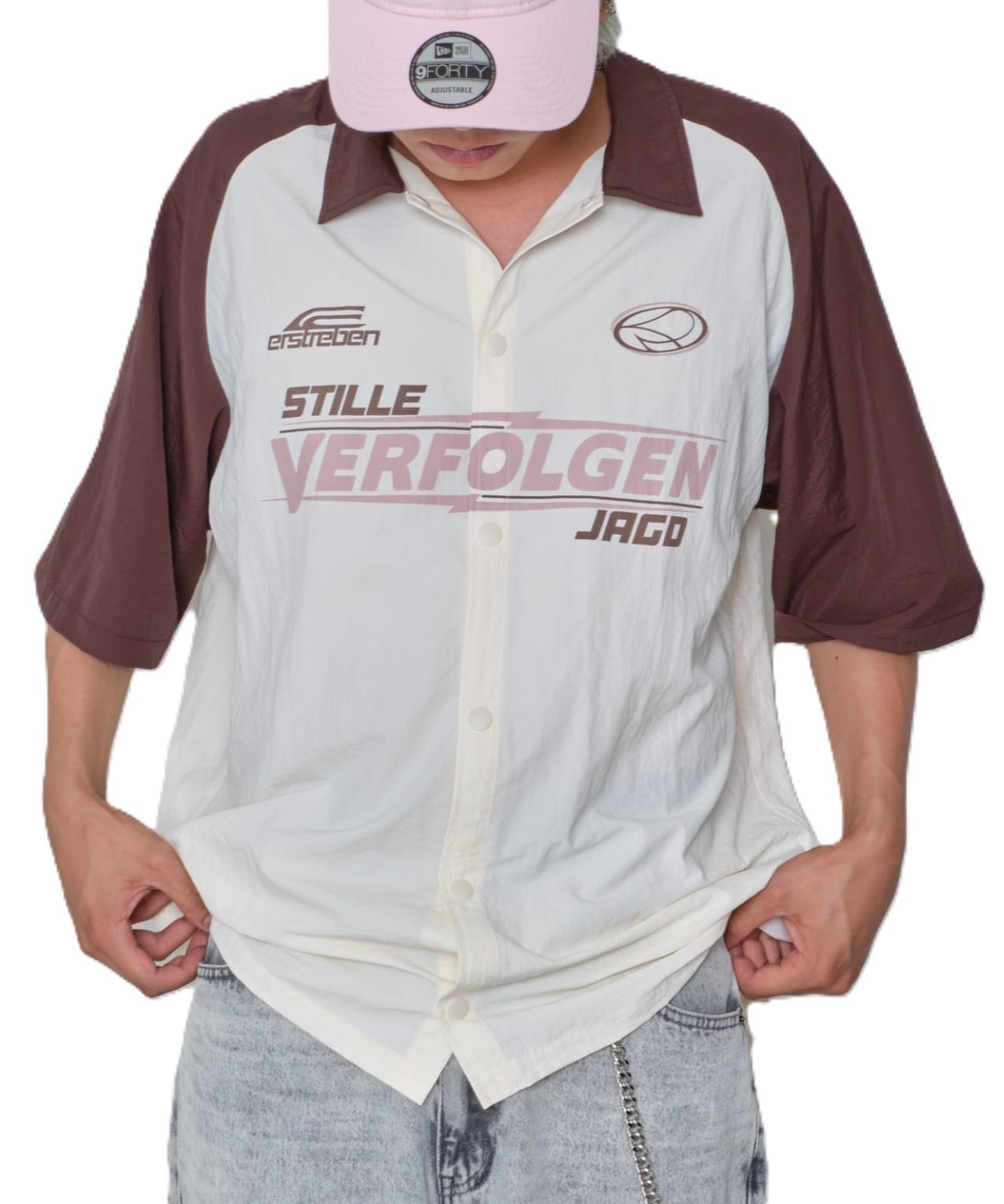 

WEGO Short Sleeve Raglan Graphic Summer Size Brown Men s Shirt, Top, Gift, Casual, L,