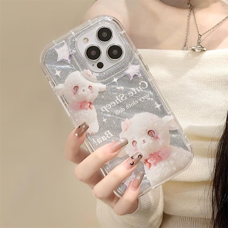 Zhitai Apple Phantom Shell for iPhone 15 Pro, fits 11/12/14 models, with phone chain attachment.