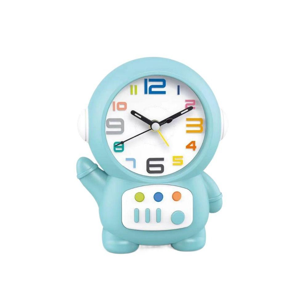 Astronaut Shaped Astronaut Desk Lamp Plastic Bedside Clocks Glowing Alarm Clock  Kids