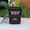 Amusing Fruit Machine Keychain Sturdy Miniature Fruit Slot Key Chain Accessory Great For Gamers And Collectors