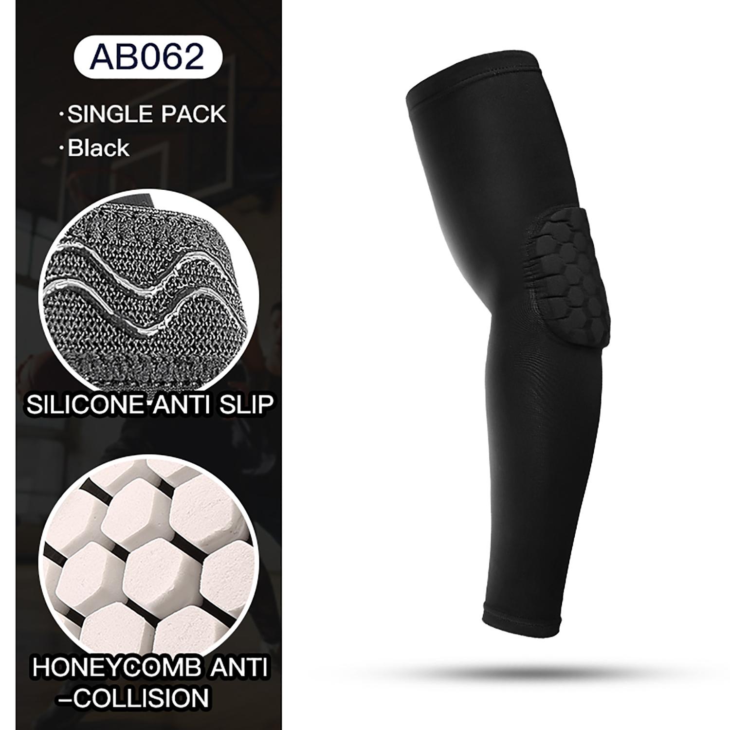 1pc Sports Elbow Protection Honeycomb Anti-collision Pressure Protection Arm Sleeve Basketball Cycling Fitness Protective Gear M