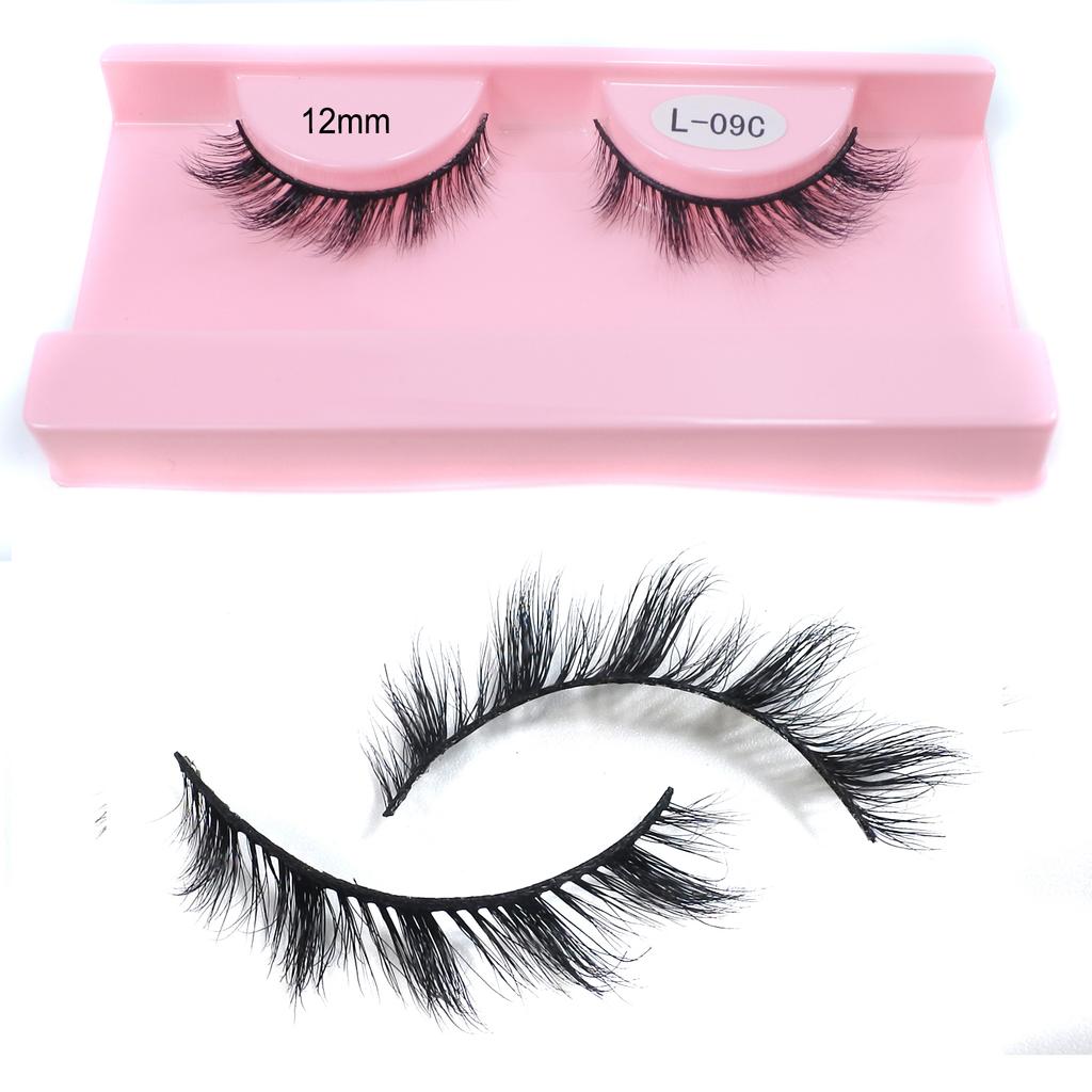 Natural Wispy Mink Lashes High Quality 8mm-16mm Soft Short Cat Eye Strip Lasesh Luxury Makeup Fluffy Mink Eyelashes Wholesale