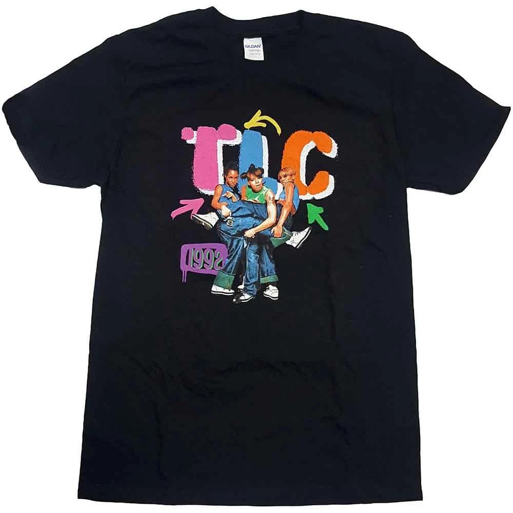TLC T Shirt Kicking Group Band Logo new Official Unisex Black M