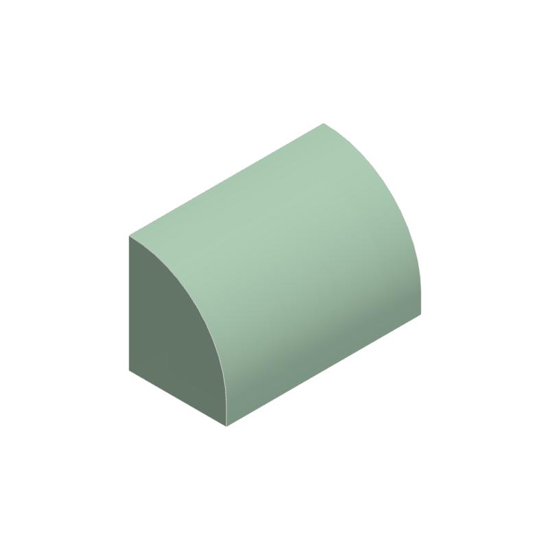 50g/83PCS 37352 Curved 1 x 2 x 1 No Studs with corners Block Moc Color Compatible with Brick DIY Children's Toy