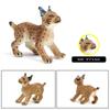 Oenux Simulation Wild Animals Bengalcat Tiger Cat Lynx Caracal Leopard Action Figure Figurines Model Education Miniature Kid Toy