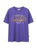 Enbiei Team Lettering Short Sleeve T-Shirt Purple