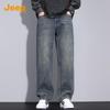 Jeep Men's Loose Straight Fit Jeans