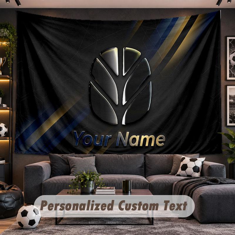 Wall Hanging Tapestry Custom NameNew Holland Pattern Personalized Printed Fabric Wall Decor