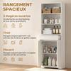 Tall Bathroom Cabinet, 2 Soft-Close Doors, Drawer, 3 Open Compartments, Adjustable Shelves, White