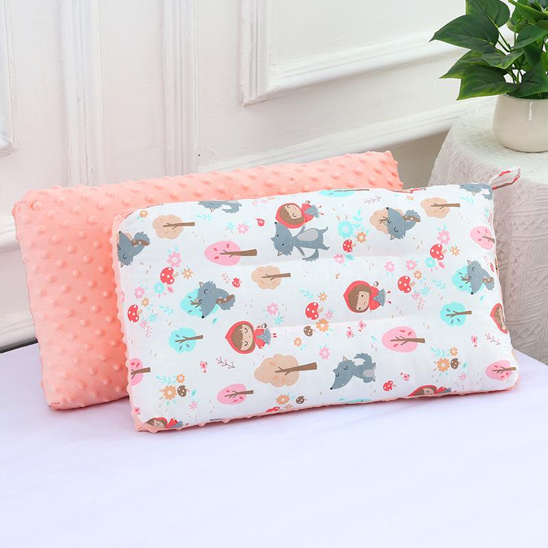 Children Infants Baby Cartoon Pure Cotton Doudou Velvet Sleep Pillow Kindergarten Washable Cervical Vertebra Protect Kids Pillow