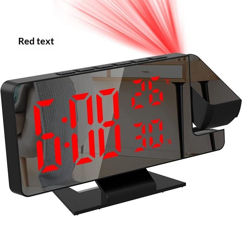 Led Digital Alarm Clock Projection Clock With 180°Rotatable Projector Mirror Large Screen Projection Clock For Home Office Table