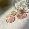 Sweet Irregular Geometric Ear Stud Wavy Round Jewelry Water Ripple Eardrop  Spring Summer
