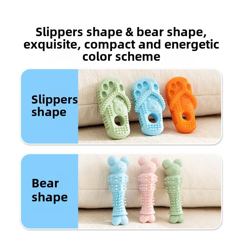 Dog Grind-resistant Slippers Modeling, Small and Medium-sized Dog Golden Retriever Training, Interactive Relief, Pet Grind Toys