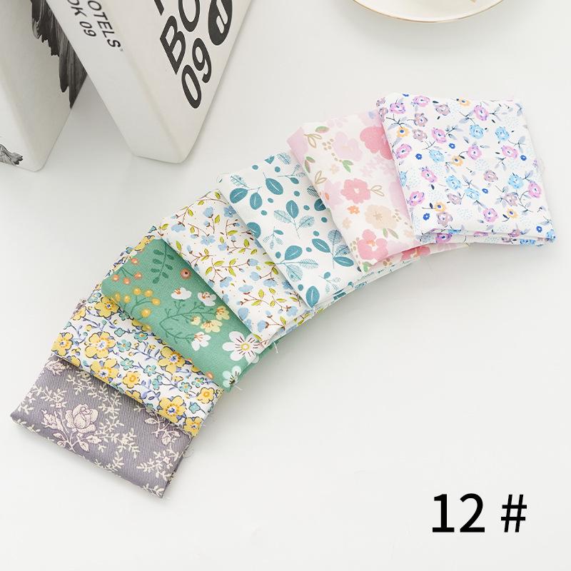 Pure Cotton Patchwork Fabric Set - Printed Fabric Scraps for Doll Clothes & Hair Ties, Handmade DIY Projects